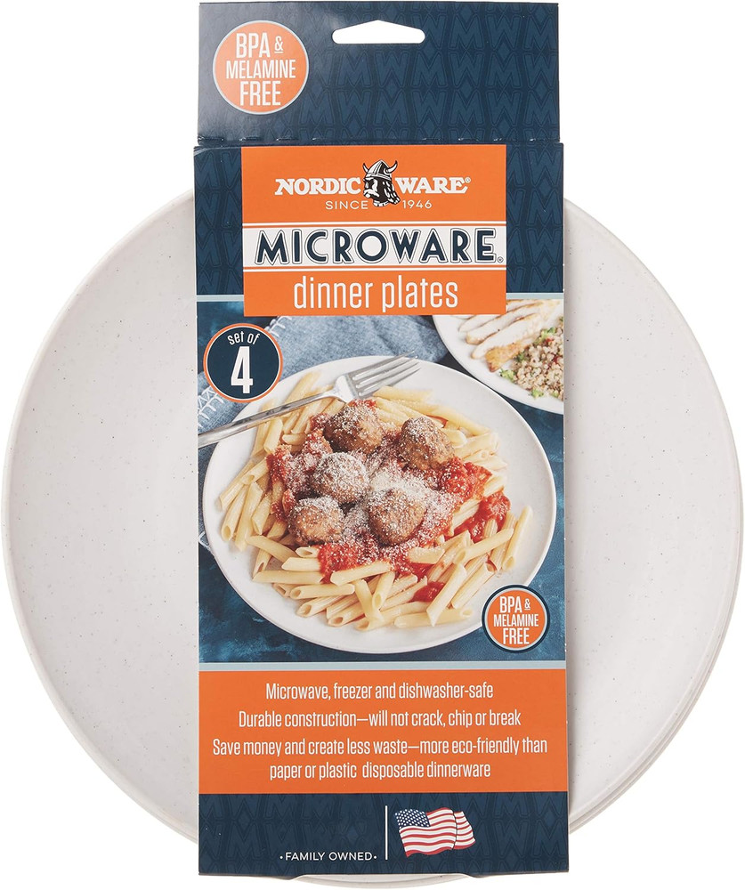 Polypropylene Plates Microwave Serveware, 10", White