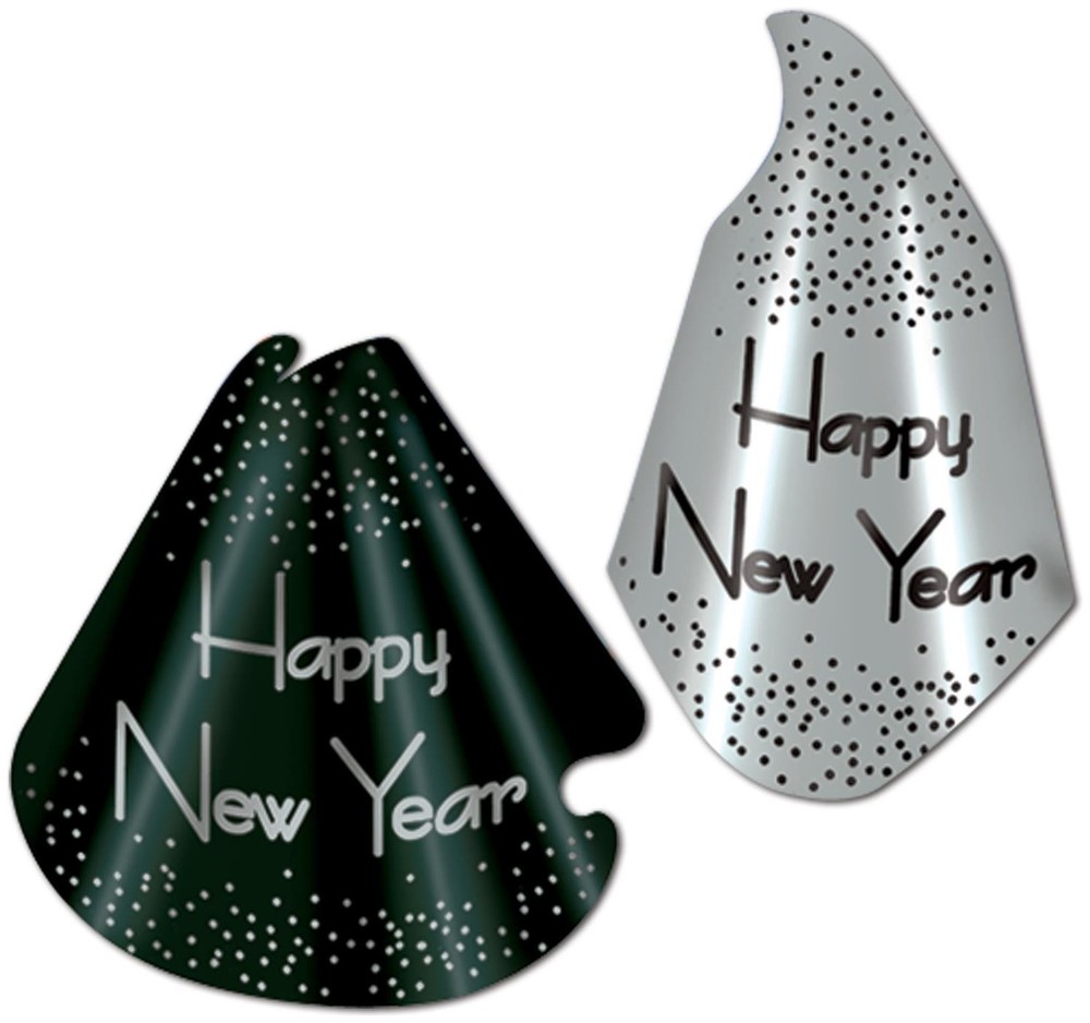 Sparkling Silver Hat Assortment for New year - Beistle