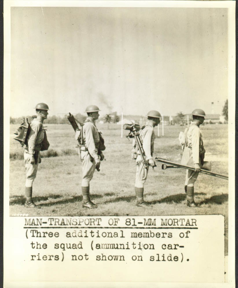 Man-transport method 81mm Mortar 8x10 1938