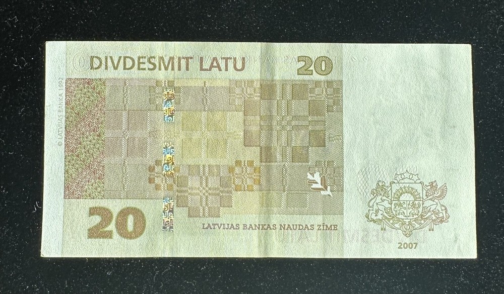 Latvia, 20 Latu, 2007