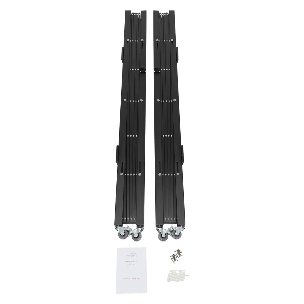 1.6*3m Double Folding Security Door 360° Rolling Barricade Gate with Keys