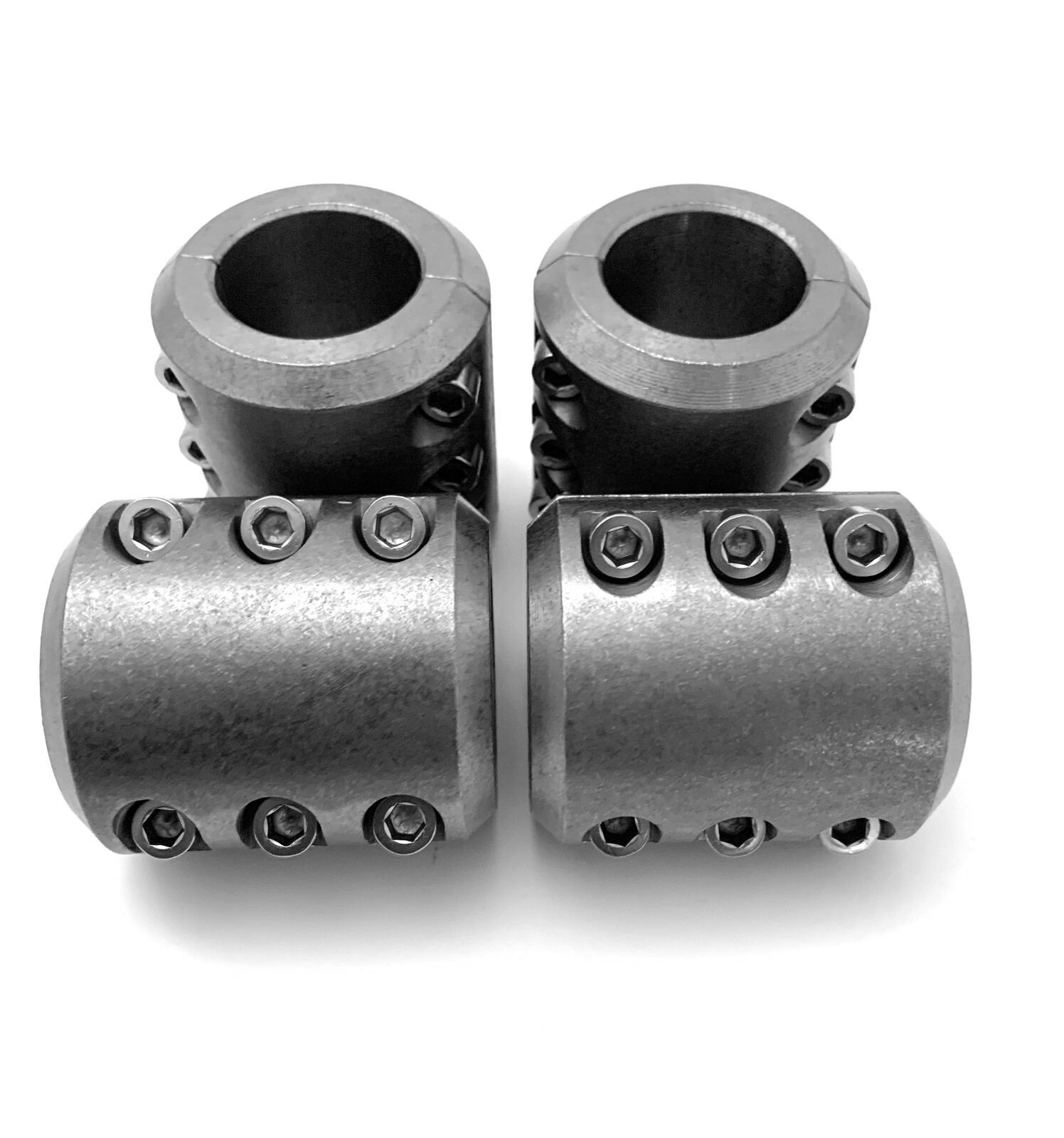 4 Steel tube  clamps bolt on 1.25" 1 1/4" roll cage mounts lightbar tire mount