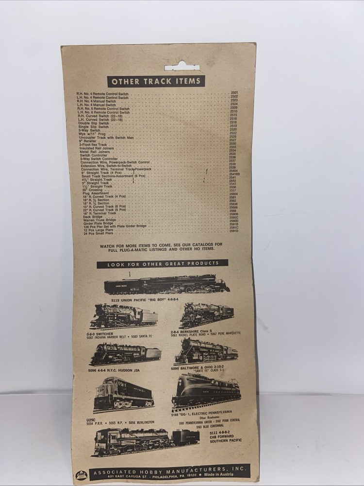 AHM HO Scale #2525, 2527, 87 Uncoupler Track
