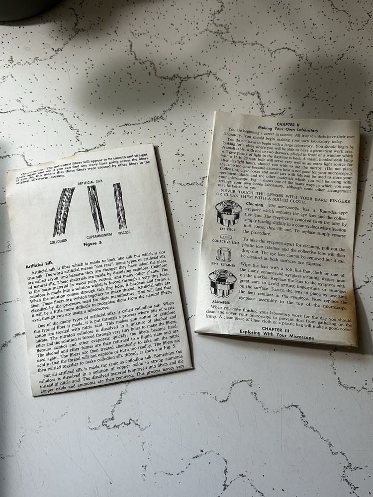 Gilbert Vintage Microscope Lab Set