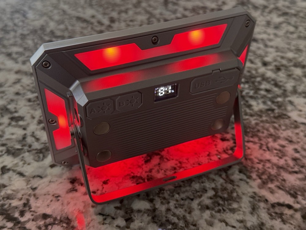 USB Rechargeable LED Work Light 7 Modes Camping Fishing Flashlight