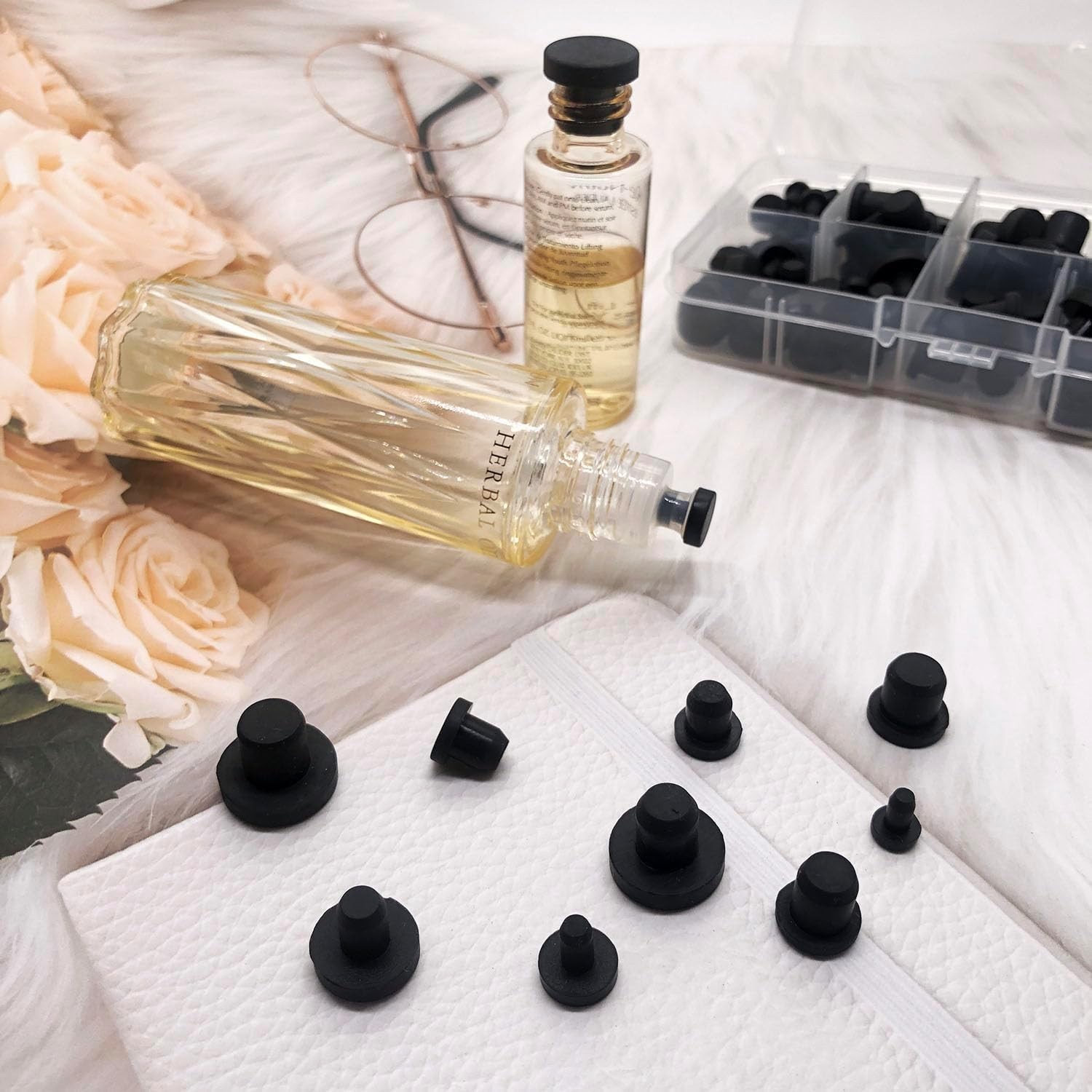 80/100 Pc Silicone Rubber Hole Plugs Set 9 Sizes T-Type Black Silicone Plugs Cap