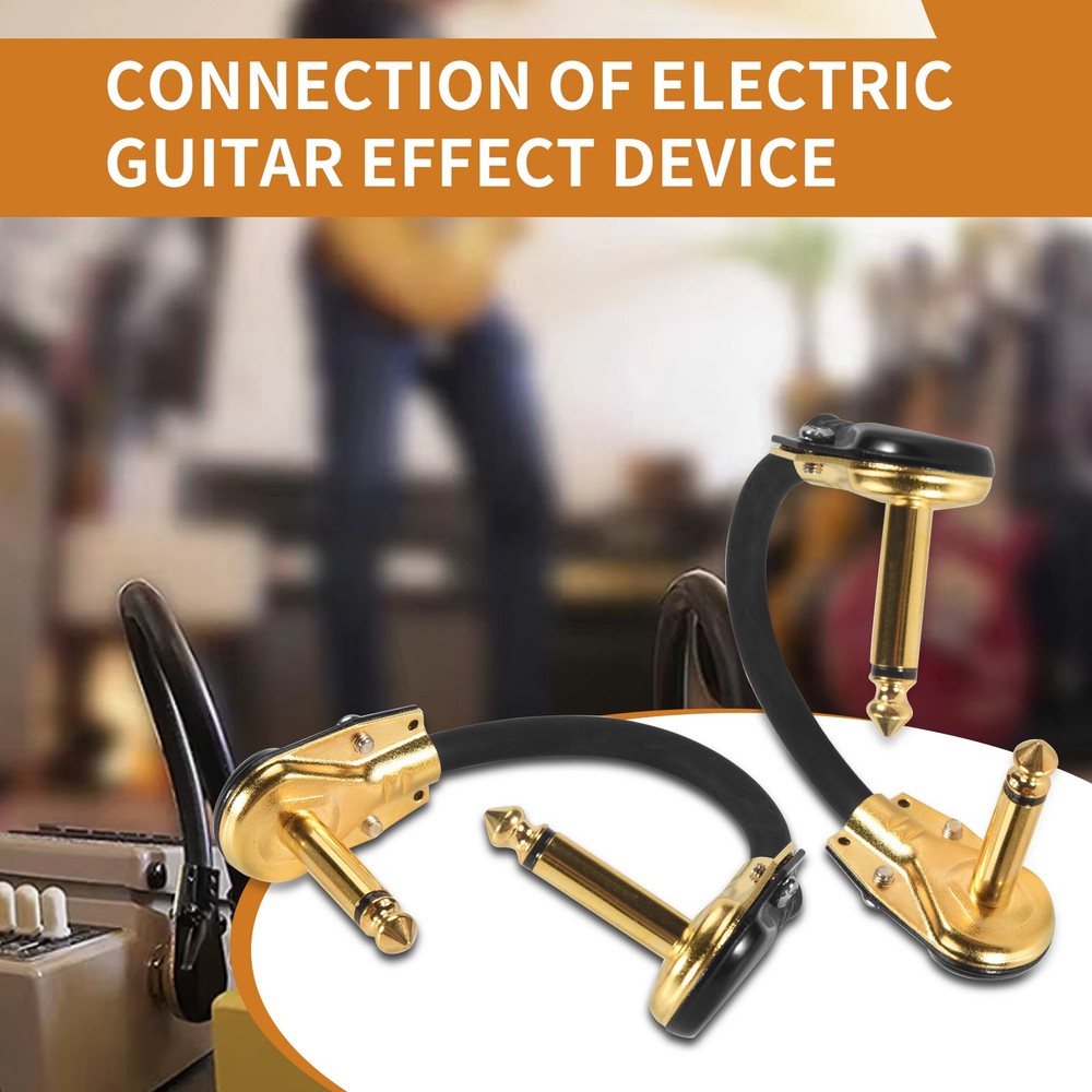 Guitar Patch Cable Pedal Patch Cords 1/4-Inch Right Angle Low Profile5407