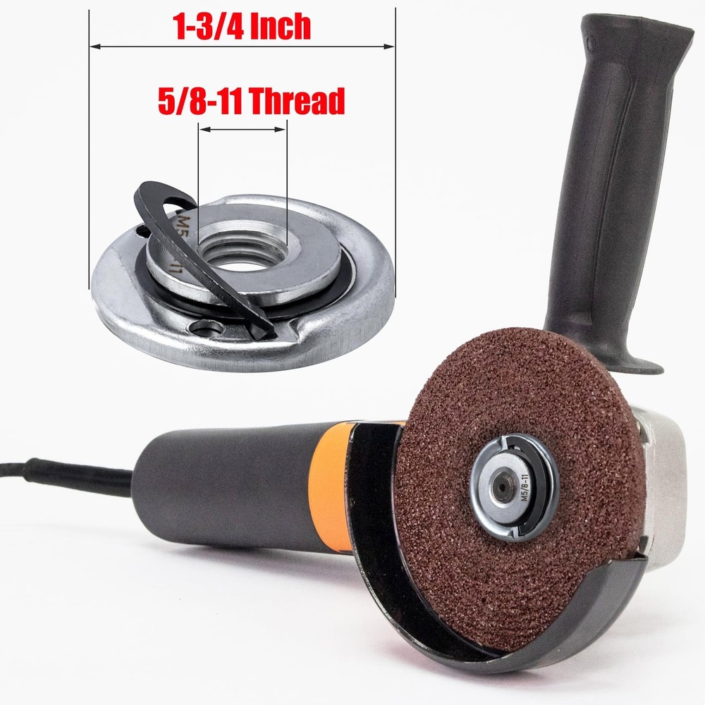 Secure Locking Mechanism Angle Grinder Flange Nuts 5/8"-11, 2Pcs Replacement Nut
