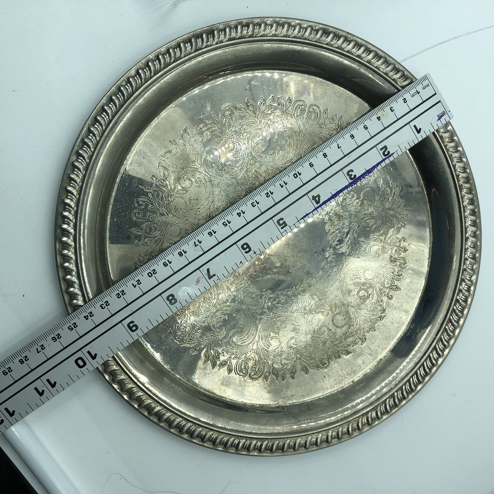 Vintage Godinger Silver 10” Plate Candy Dish Tray Ornate