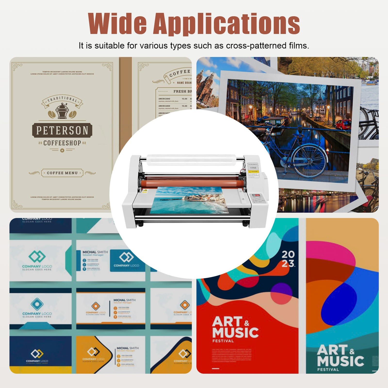 Hot Cold Roll Laminator Single & Dual Sided Digital Display Laminating Machine