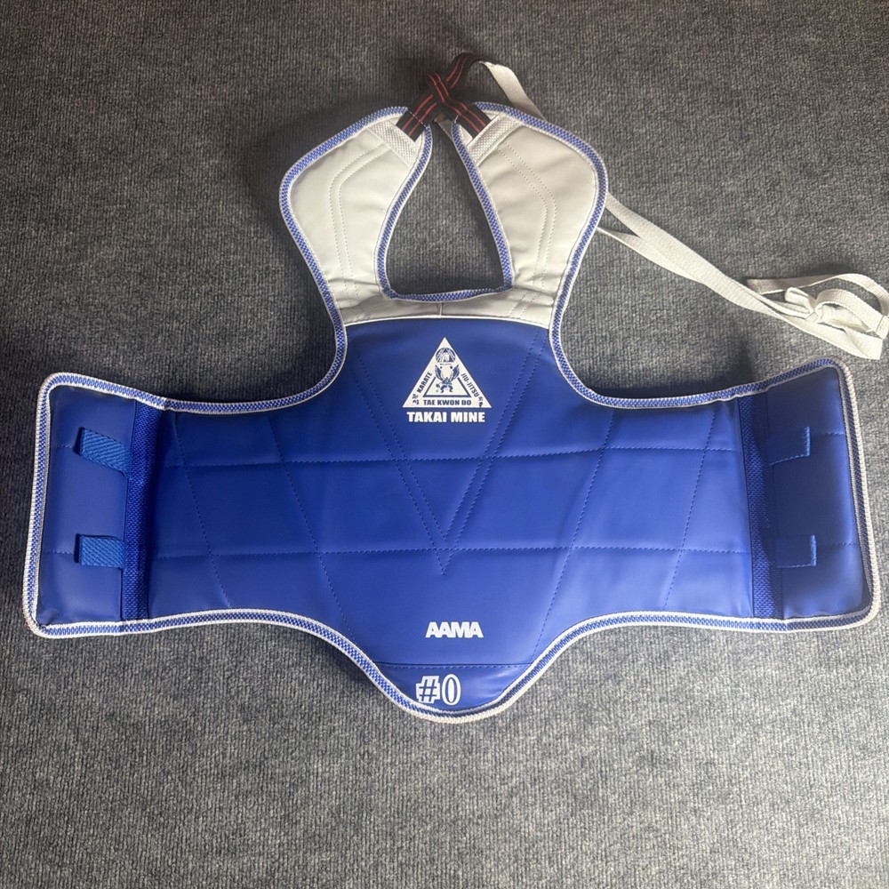 AAMA Solid Reversible Olympic Style Taekwondo Chest Guard Protector Size # 0
