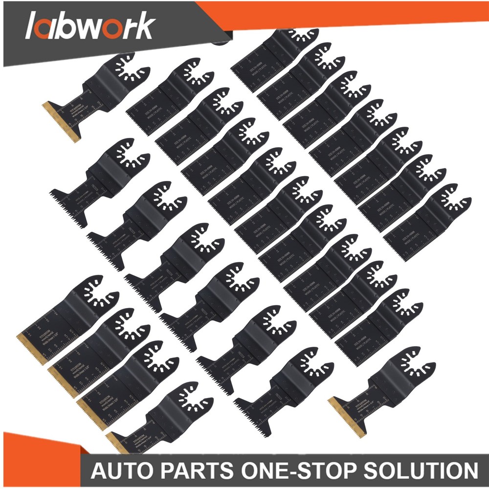 Labwork 28PCS Universal Titanium Oscillating Saw Blades Multitool Blades