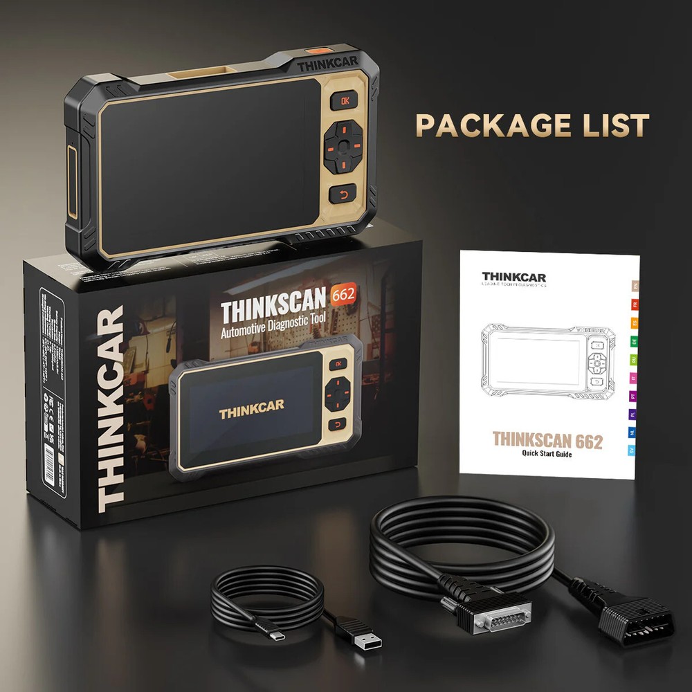 ThinkScan 662 Engine ABS SAS AT TPMS SRS EPB Diagnostic Tool OBD2 Scanner 2025