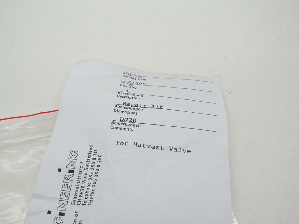 Bioengineering 41699 Repair Kit for Harvest Valve