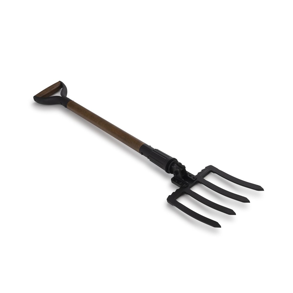 Folding Spading Fork - Versatile Gardening Tools for Digging, Aerating, and T...