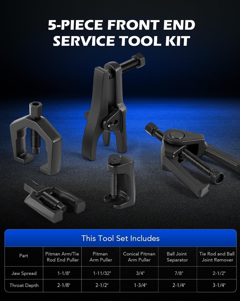 Orion Motor Tech 5-in-1 Ball Joint Separator & Puller Tool Set