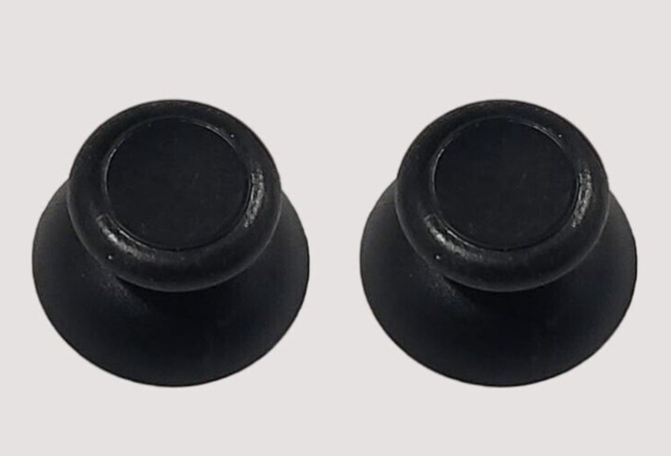 2x Replacement Analog Thumbsticks for Nintendo Wii U Gamepad Controller Black