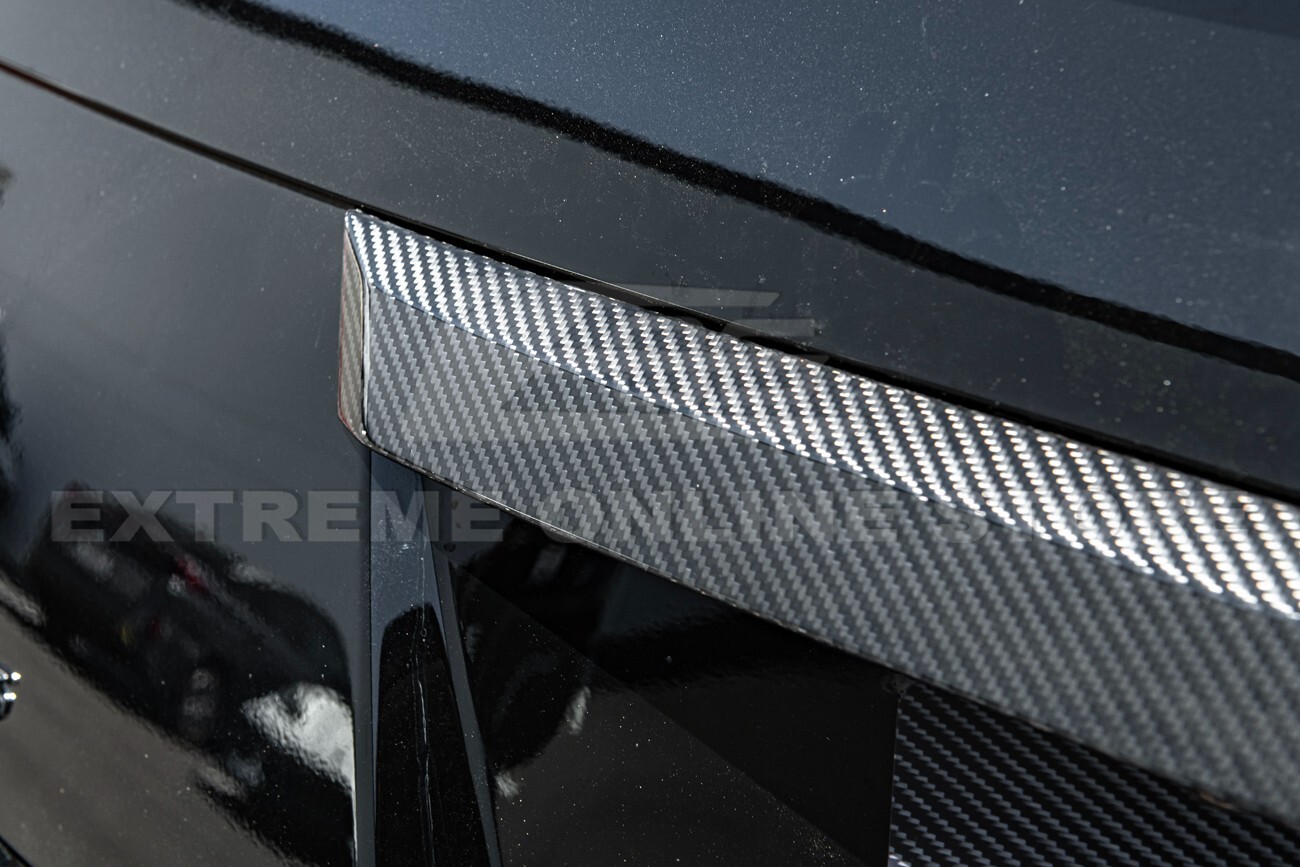 For 09-15 Cadillac CTS-V Coupe CARBON FIBER Rear Deck Lid Applique Trunk Insert