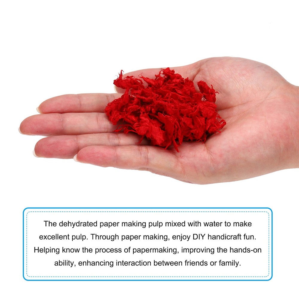 16g Dehydrated Paper Making Pulp, 1 Pack Paper Making Material, Red