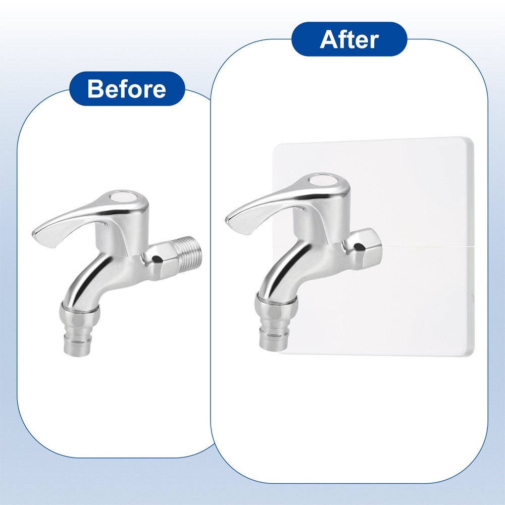 4pcs ABS Wall Mounting Plate with Split Flange Diameter 12mm White