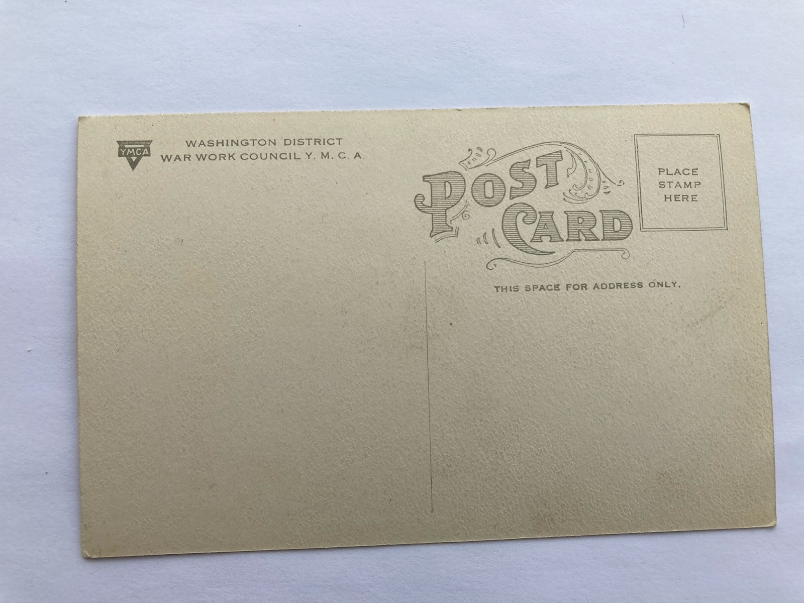 Original WW1 Postcard Of Administration Building At Camp Humphrey Virginia