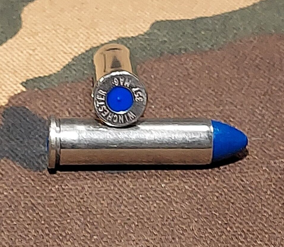 357 MAGNUM SNAP CAPS SET OF 6, NICKEL AND BLUE, REAL 125gr WEIGHT!!!