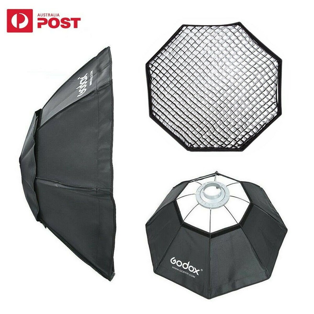 GODOX 95cm Octagon Bowens Mount Softbox With Grid For Studio Flash Strobe Light