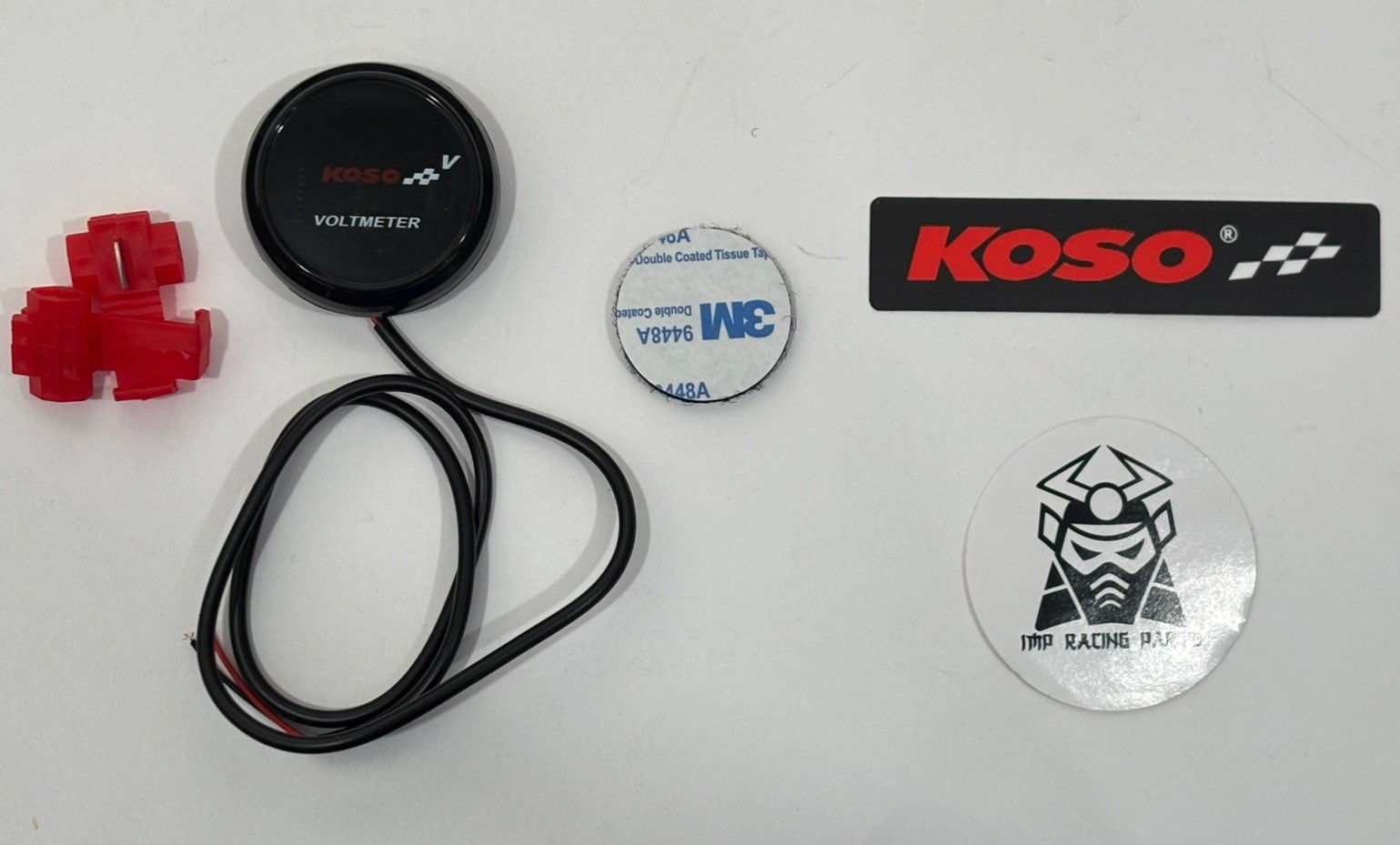 KOSO VOLTMETER SCOOTER MOTORCYCLE WATERPROOF LCD DIGITAL DISPLAY GY6 TANK 200