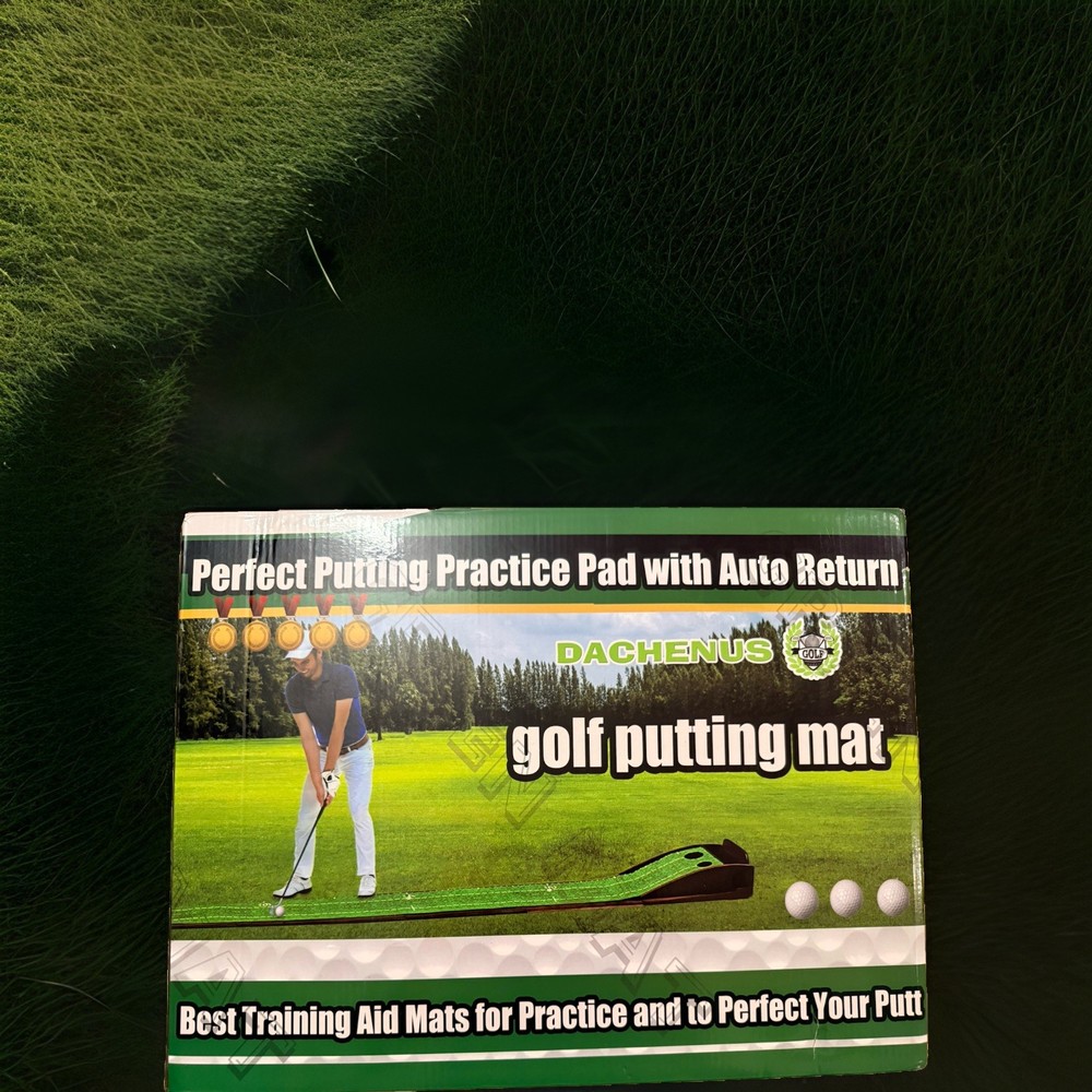 DACHENUS Perfect Putting Practice Pad with Auto ReturnGolf Putting Mat.