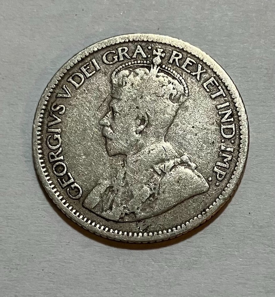 1916 Canada Silver 10 Cents