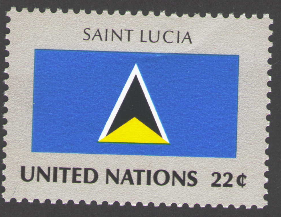 UN. 510. 22c. Flag of Saint Lucia. Mint. NH. 1987