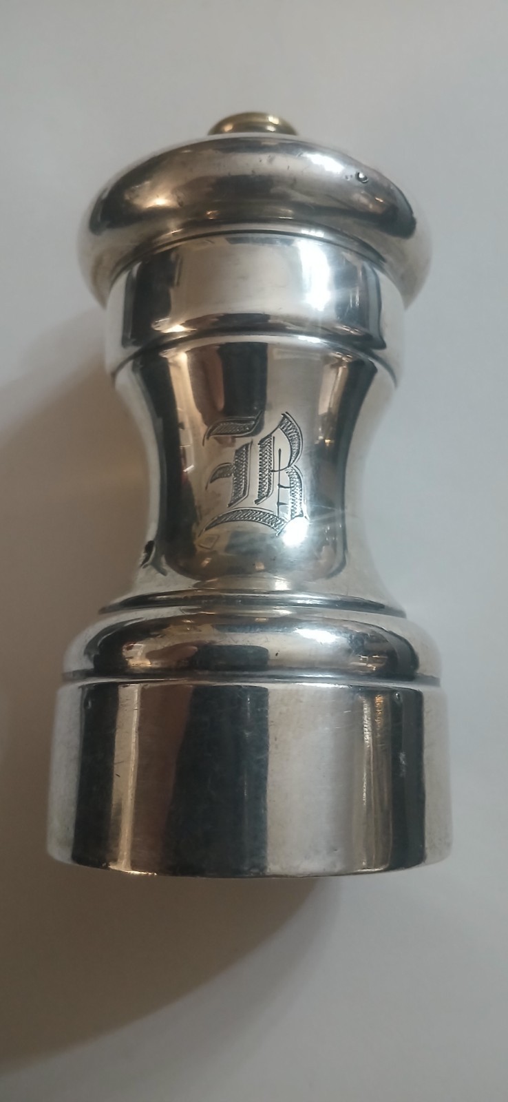 Vintage French Sterling Silver Pepper Grinder