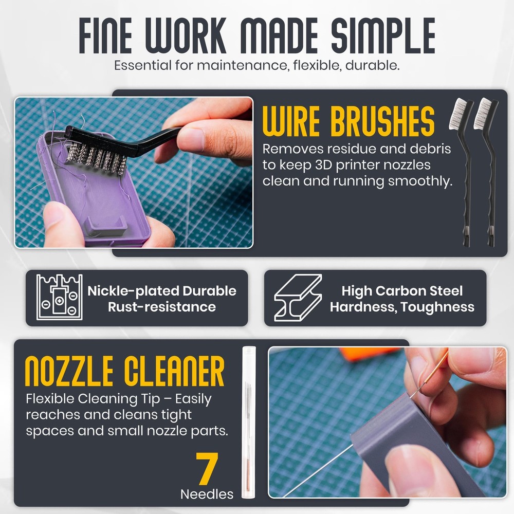 44PCS 3D Printer Tools Kit - 3D Printer Starter Kit - 3D Printing Accessories...