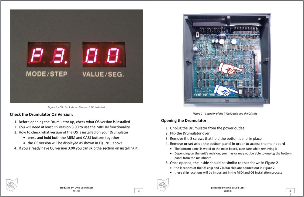 NEW MIDI IN mod kit for EMU E-mu Drumulator Drum Machine DIY Modification