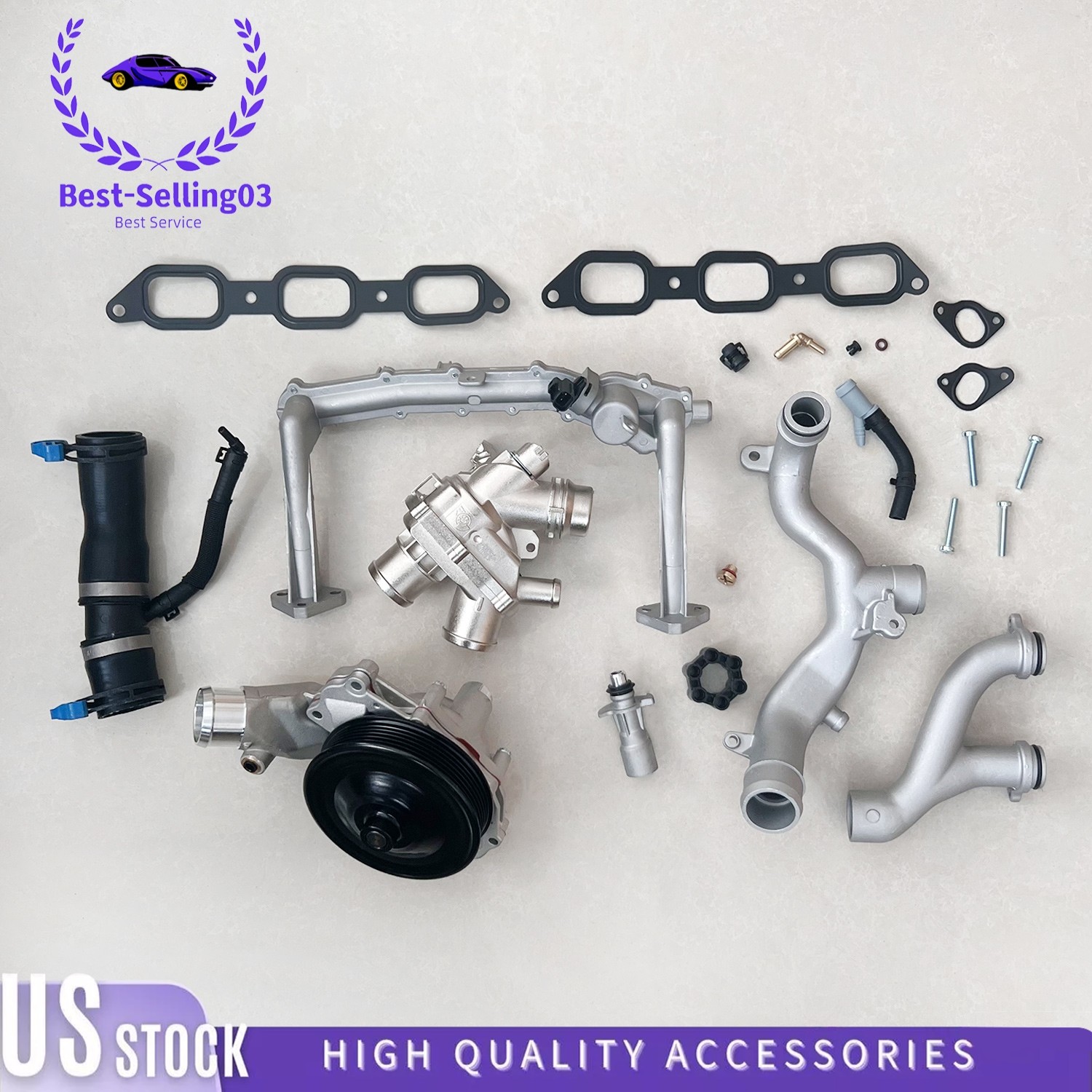 COOLING SYSTEM KIT FIT FOR JAGUAR LAND ROVER 3.0L V6 SUPERCHARGED ENGINE NEW USA