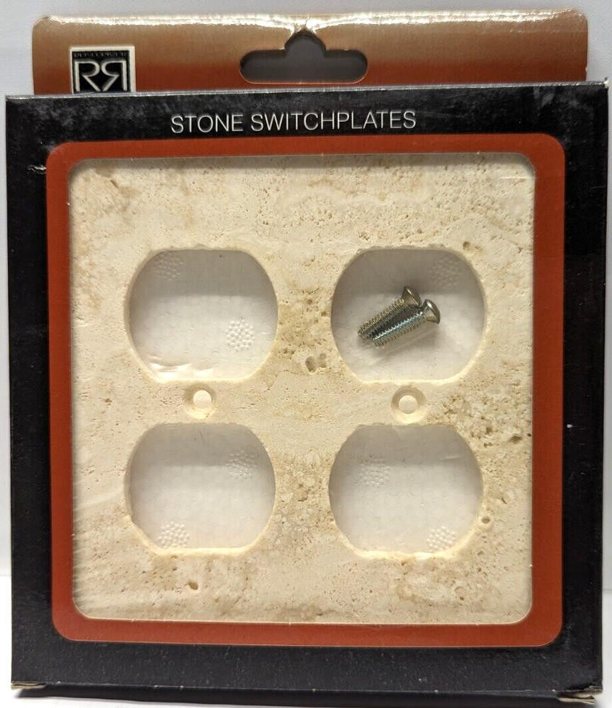Ivory Travertine Double Duplex Switch Wall Plate / Switch Plate / Cover