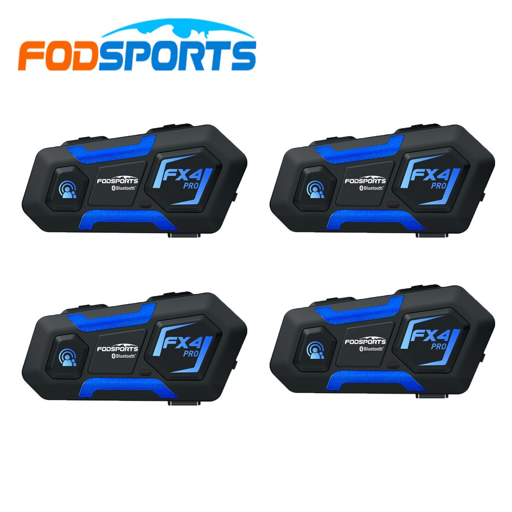 4X FX4 1KM Motorcycle Helmet Interphone 4Way Bluetooth Intercom Headset Wireless