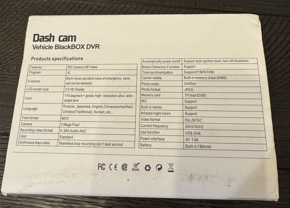 New 1080P 3 Channel Dash Camera Front and Rear Inside Camera
