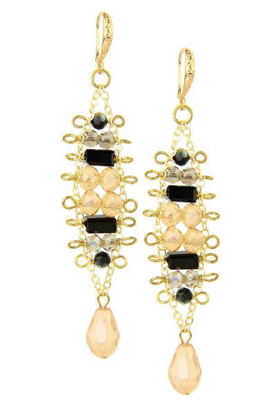 Crystal Cluster Drop Earring
