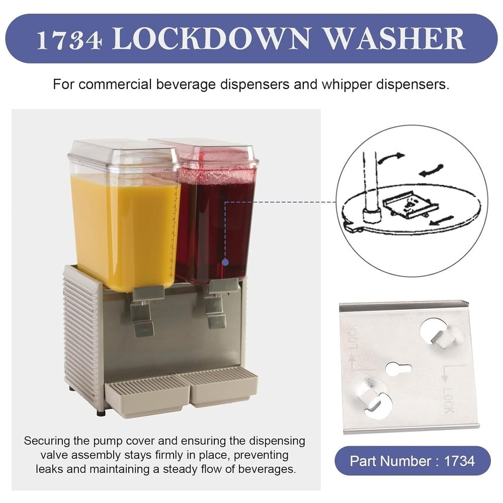 1734 Lockdown Washer for Grindmaster Cecilware D15 D25 D35 Models