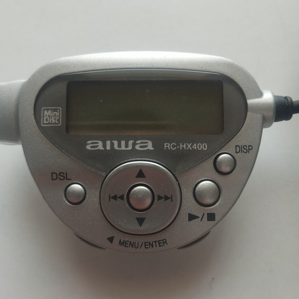 Aiwa RC-HX400 Silver Remote Controller for Mini Disc Player Used Rare