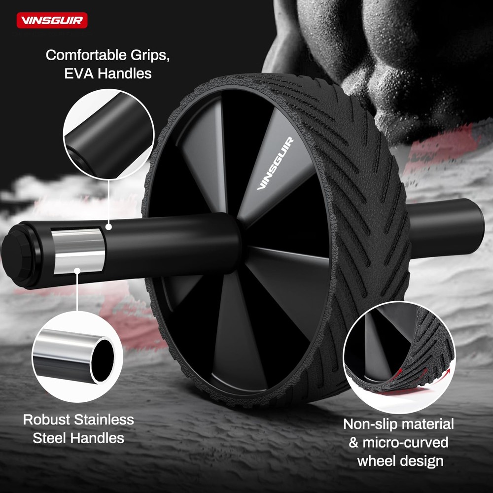 Vinsguir Ab Roller Wheel - Ab Workout Equipment for Difficult Abdominal & Core