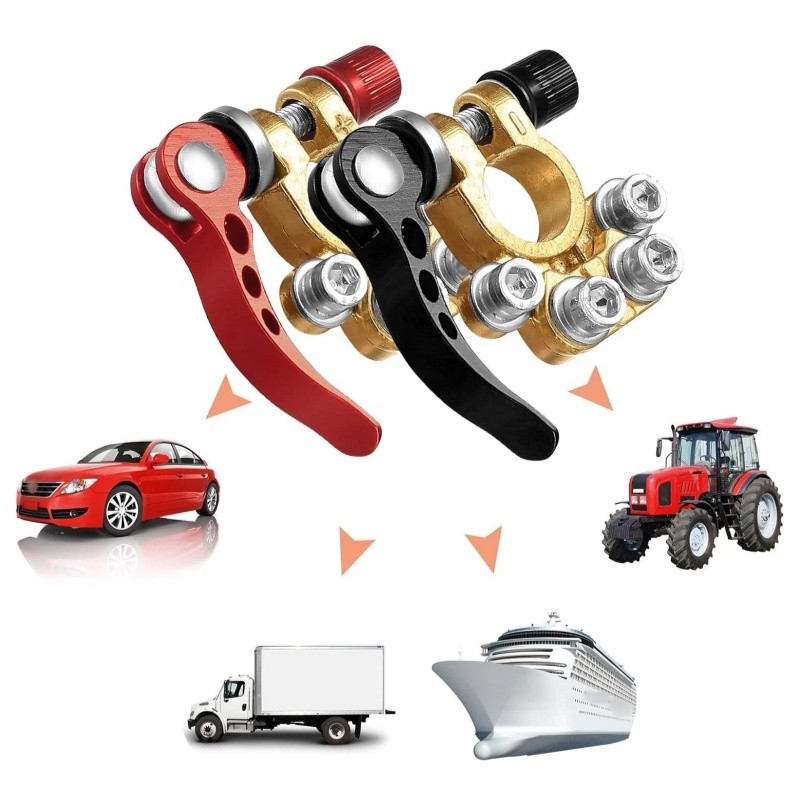 2Pcs Car Battery Terminals Connector Clamp Quick Release Adjust Disconnect Tool