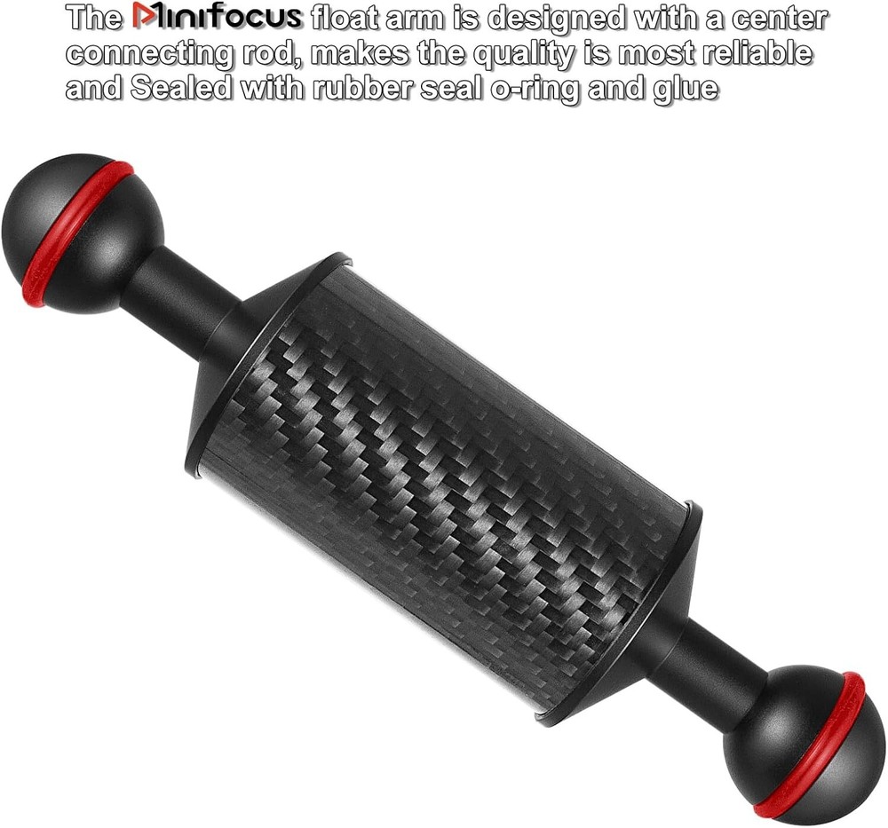 2PCS Carbon Fiber Underwater Float Arm for Underwater Camera System Diving Tray