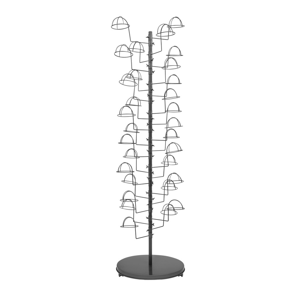 Freestanding Hat Rack Stand, Rolling Hats Display Rack, Hat Display Stand Black