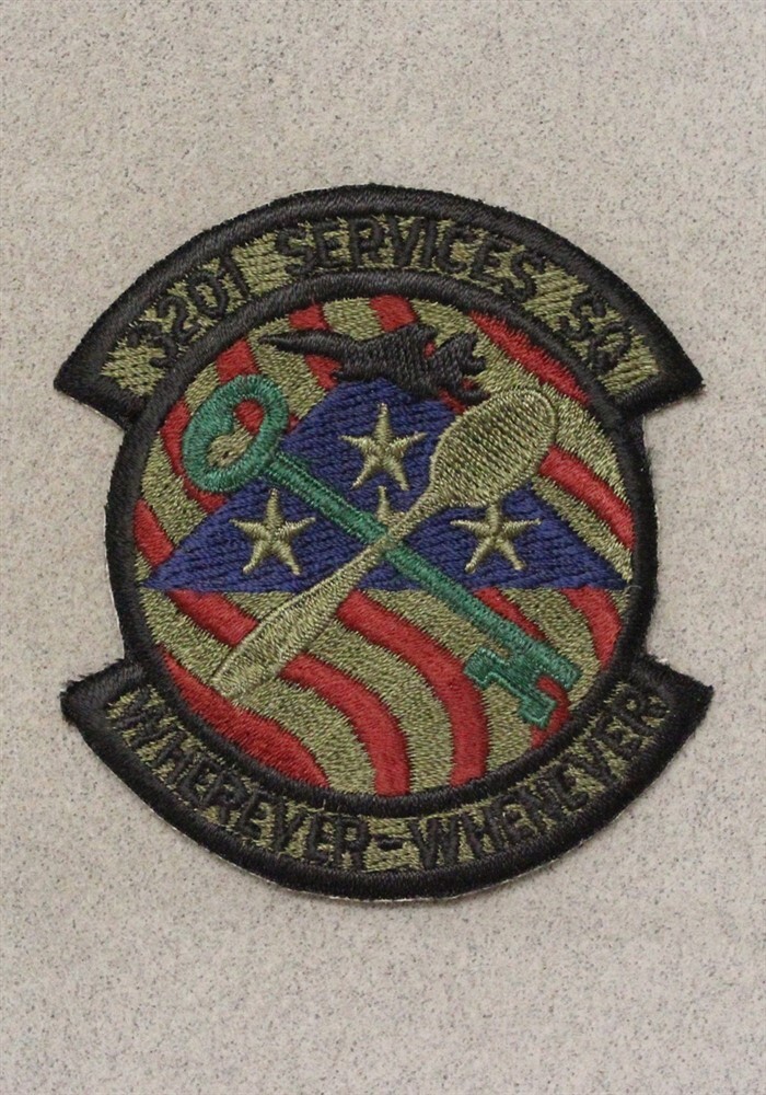 USAF Air Force Patch 4126: 3201st Services Sqdn - subdued