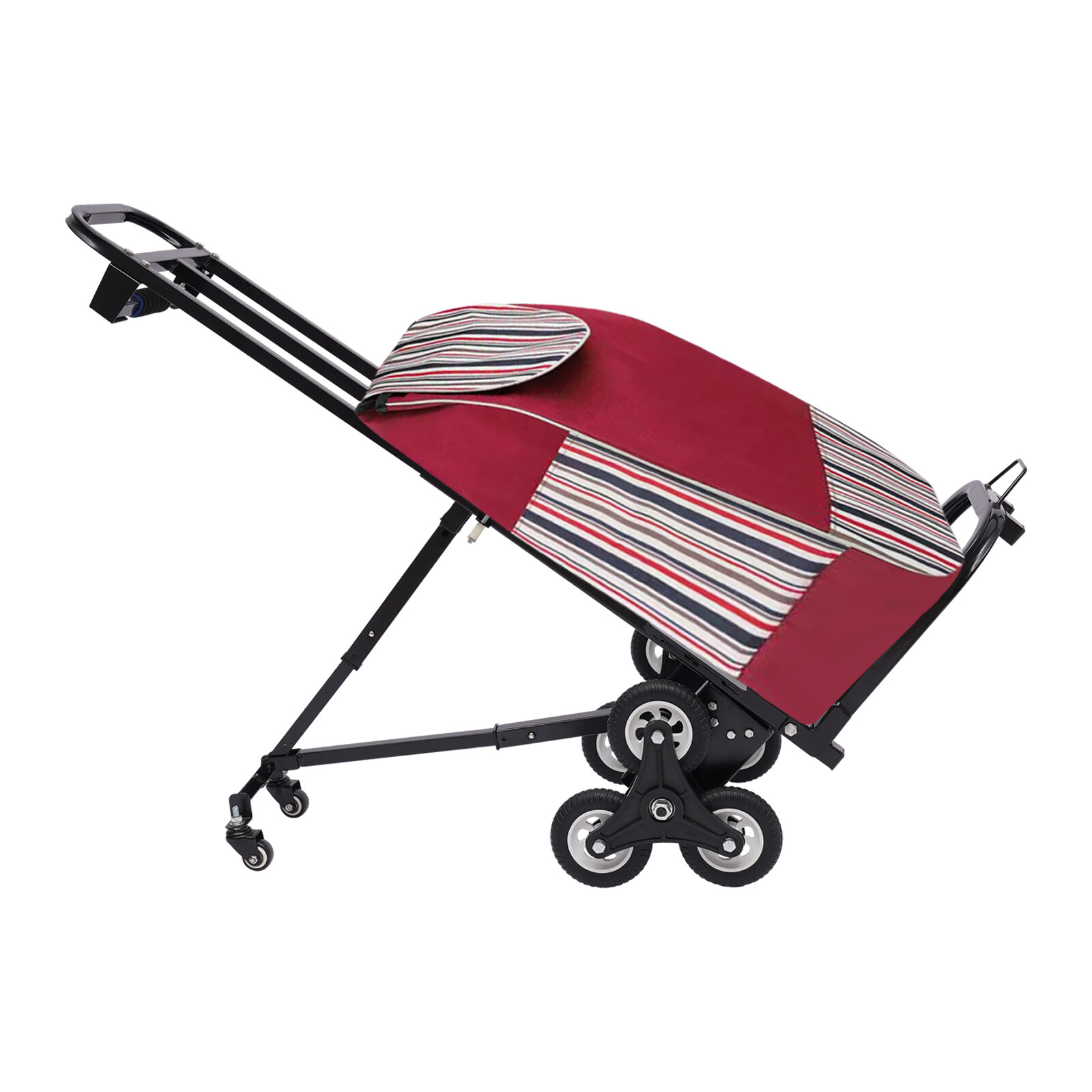 460lbs Black Stair Climbing Cart Trolley Stair Climber Hand Truck 29-45in Height