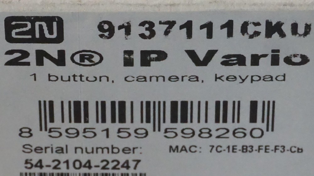-=NEW=-2N HELIOS IP VARIO VIDEO INTERCOM/ACCESS CONTROL/RFID READER|9137111CKU