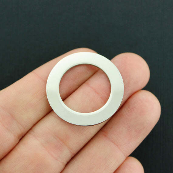 Sobriety Stainless Steel Affirmation Circle Charms - BFS021-1027