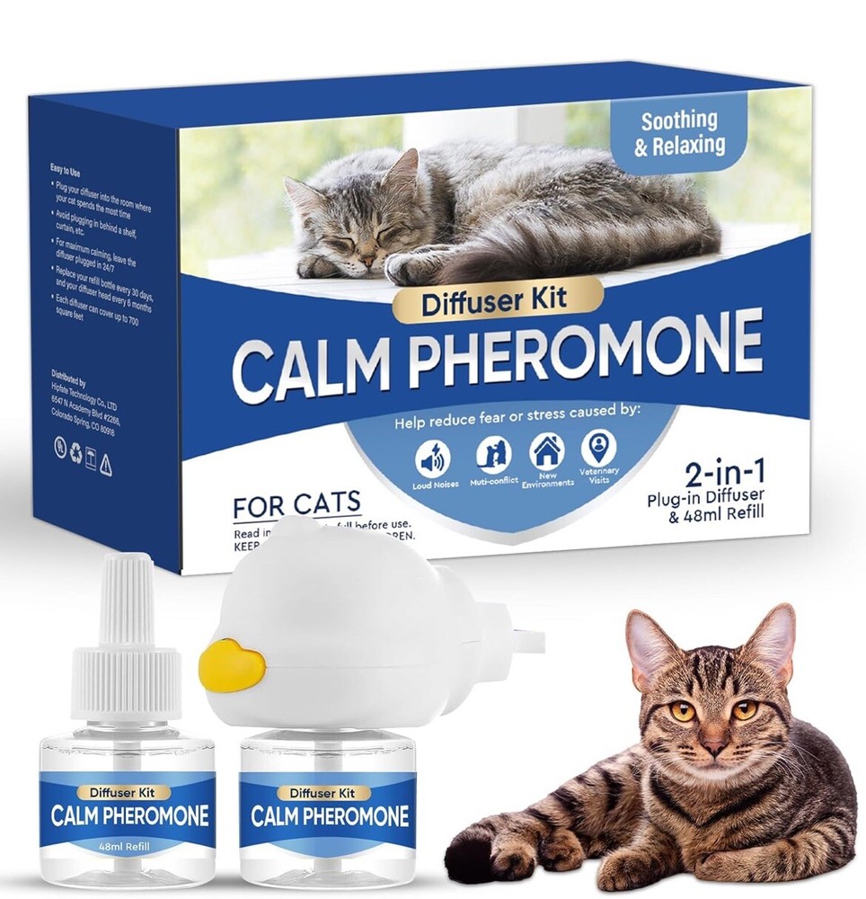 2 In 1 Pack Happy Cat Pheromones Calming & Comfort Diffuser Kit